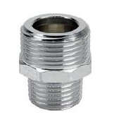 Ниппель редукционный Viega НР-НР с одной стороны резьба с насечкой без внутреннего конуса бронза резьба хром 1/2" х 3/8" модель 3247 458874 Ниппель редукционный Viega НР-НР с одной стороны резьба с насечкой без внутреннего конуса бронза резьба хром 1/2" х 3/8" модель 3247 458874