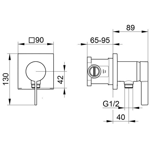Смеситель для душа Keuco IXMO  59552019522 hog