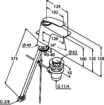 Смеситель Kludi Balance 520238775 для раковины
