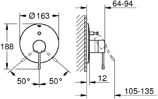 Смеситель Grohe Essence New 19285AL1 для ванны с душем