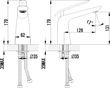 Смеситель Lemark Melange LM4906CW для раковины
