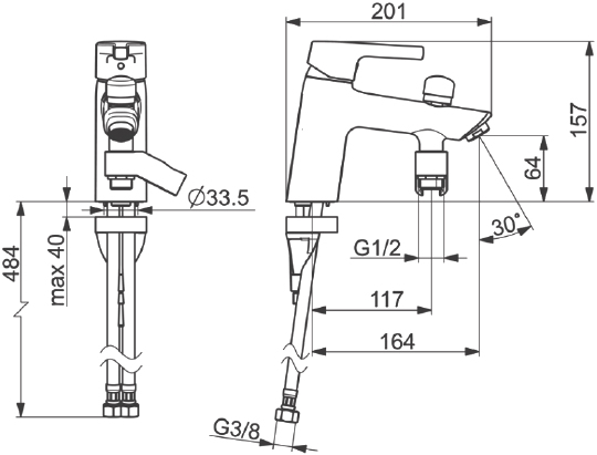 Смеситель Oras Saga Style 3946FH на борт ванны