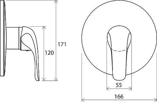 Смеситель Ravak Rosa RS 066.00 для душа X070049