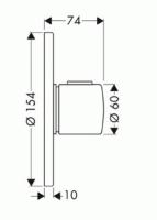 Вентиль Hansgrohe Axor Steel