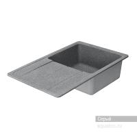 Мойка для кухни Aquaton Аманда прямоугольная с крылом серая 1A712832AD230 Мойка для кухни Aquaton Аманда прямоугольная с крылом серая 1A712832AD230