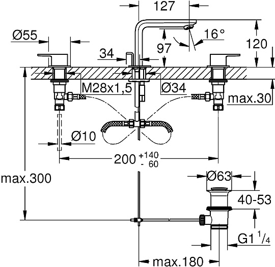 Смеситель Grohe Lineare New 20304001 для раковины