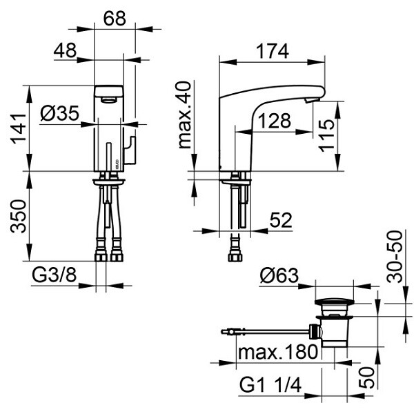 Смеситель для раковины Keuco Elegance NEU  51611010001 hog