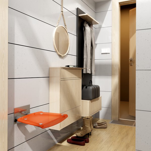 Унивеpсальное сиденье для душа RAVAK OVO-B-ORANGE B8F0000017