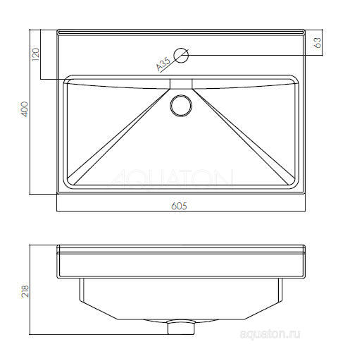 Раковина Aquaton Fest 60 1AX167WBXX000