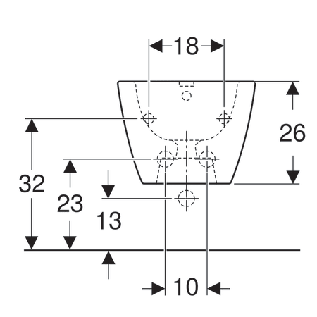Биде подвесное Geberit Smyle Square 500.209.01.1