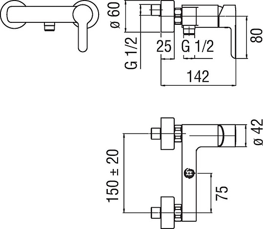 Смеситель Nobili ABC AB87130CR для душа