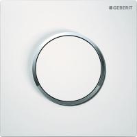 Система пневматического управления смывом писсуара Geberit, смывная клавиша типа 10: белые, глянцевый хром 116.015.KJ.1