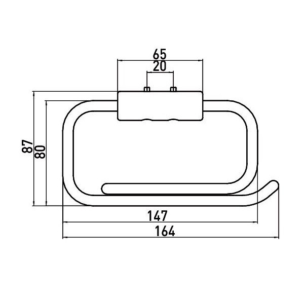 Бумагодержатель Emco System2 без крышки  3500 001 03 Бумагодержатель Emco System2 без крышки  3500 001 03