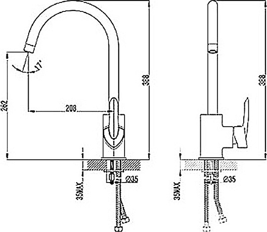 Смеситель Lemark Mars LM3505C для кухонной мойки