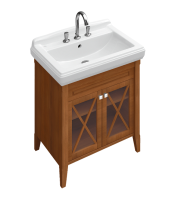 Тумба под раковину Villeroy&Boch Hommage Duo  цвет-орех (walnut) 89950001 hog2
