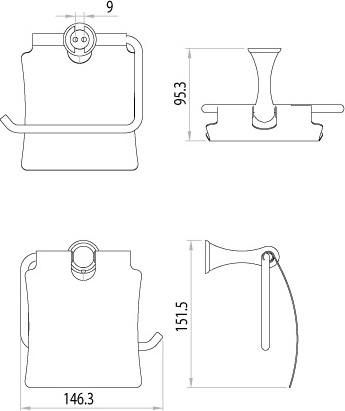 Держатель туалетной бумаги Lemark Standard LM2134C Держатель туалетной бумаги Lemark Standard LM2134C
