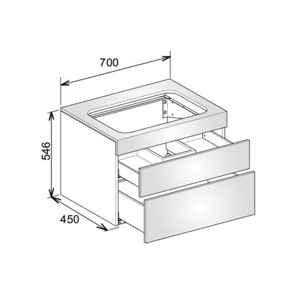 Тумба под раковину Keuco Edition 400  цвет-орех (walnut) 31571680001 hog2