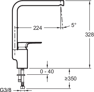 Смеситель для кухни Jacob Delafon Aleo+ E72358-CP