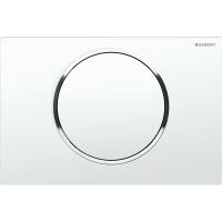 Смывная клавиша Geberit Sigma10, смыв/стоп: белые, глянцевый хром 115.758.KJ.5