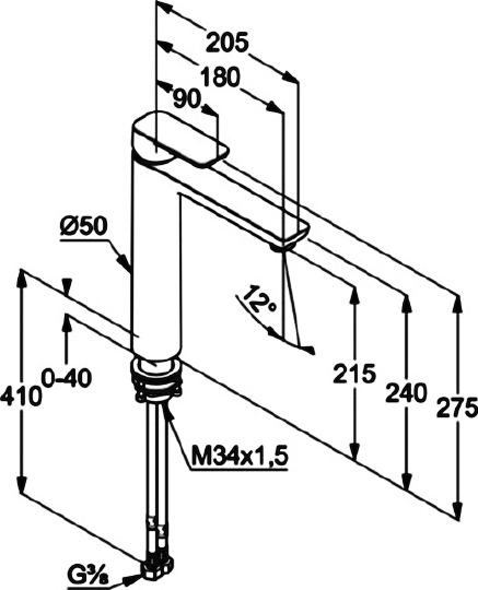 Смеситель Kludi Pure&Style 402960575 для раковины