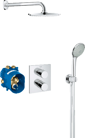 Душевой комплект Grohe Grohtherm 3000 Cosmopolitan 34408000 Душевой комплект Grohe Grohtherm 3000 Cosmopolitan 34408000
