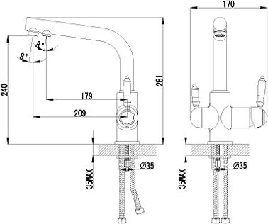 Смеситель Lemark Villa LM4861B для кухонной мойки