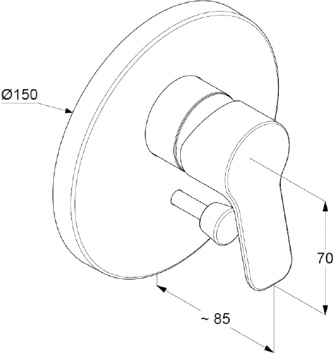 Смеситель Kludi Pure&Easy 374190565 для ванны с душем