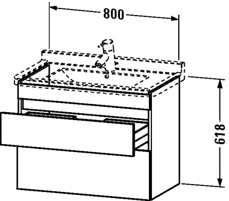 Тумба под раковину Duravit Durastyle  цвет-белый глянцевый DS648802222 hog2