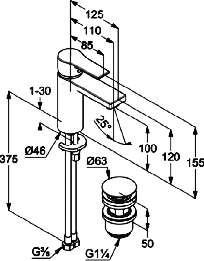 Смеситель Kludi Zenta SL 482980565 для раковины