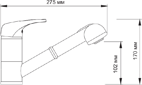 Смеситель Wasserkraft Oder 6365 для кухонной мойки