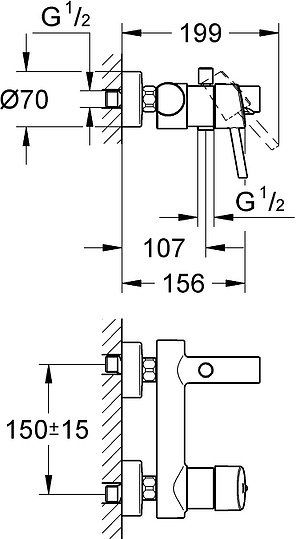 Смеситель Grohe Concetto 32211001 для ванны с душем