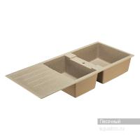 Мойка для кухни Aquaton Торина прямоугольная с крылом и дополнительной чашей песочная 1A712032TR220 Мойка для кухни Aquaton Торина прямоугольная с крылом и дополнительной чашей песочная 1A712032TR220