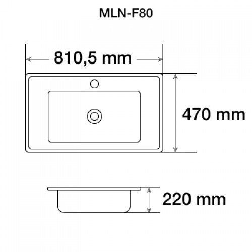 Раковина MELANA 800-F60 белый 17893