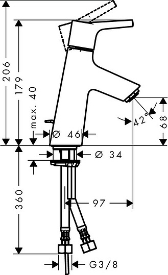 Смеситель Hansgrohe Talis S 72010000 для раковины