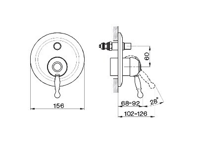 Смеситель для душа Cisal Arcana Royal  AY 00210 0 21 hog