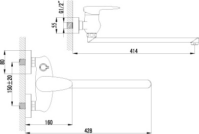 Смеситель Lemark Status LM4417C универсальный Смеситель Lemark Status LM4417C универсальный