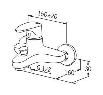 Смеситель для ванны и душа Oras Vega 1840Х