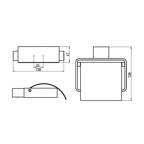 Бумагодержатель Emco Loft с крышкой  0500 001 00
