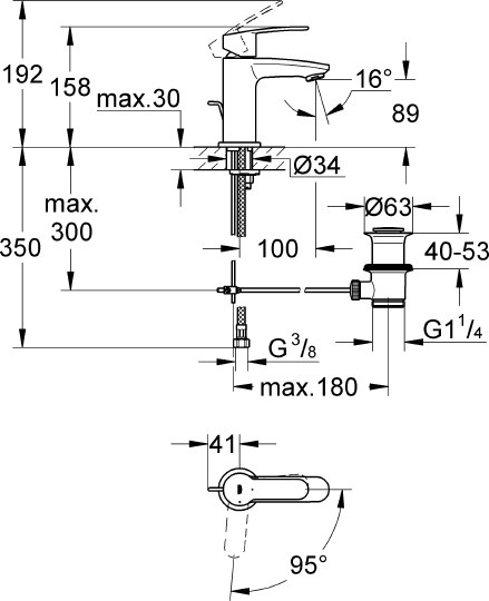 Смеситель Grohe Eurostyle Cosmopolitan 2338720E для раковины