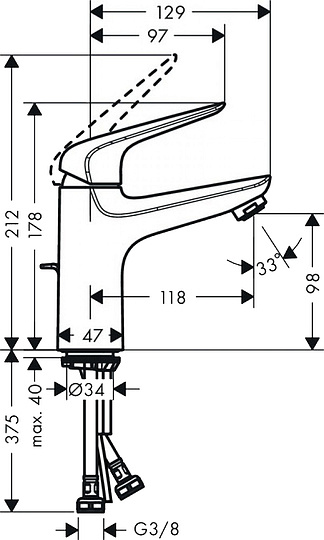 Смеситель Hansgrohe Novus 71030000 для раковины