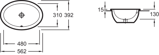 Раковина Jacob Delafon Vox EYH102 56 см