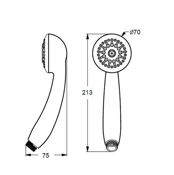 Душевая лейка Vidima Сева Джет S1 BA181AA