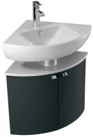 Тумбочка угловая для Е4710, 2 дверцы, металл.полупьедестал и 1 полка внутри /66,5х48x50,7/ (бел), Jacob Delafon Odeon Up, EB864-G1C