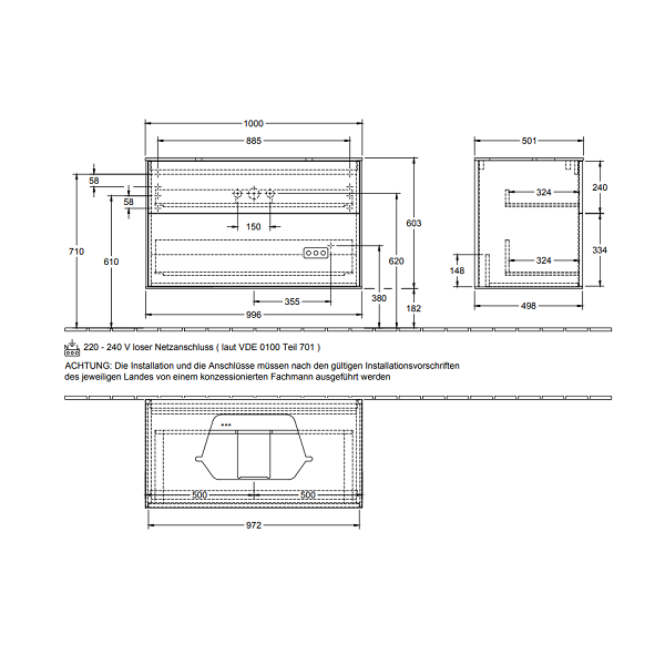 Тумба под раковину Villeroy&Boch Finion  цвет-Walnut Veneer G35200GN hog2