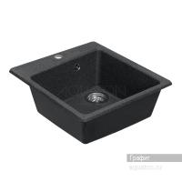 Мойка для кухни Aquaton Парма квадратная графит 1A713032PM210 Мойка для кухни Aquaton Парма квадратная графит 1A713032PM210