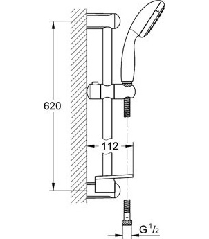 Душевой комплект Grohe Eurostyle New 124416