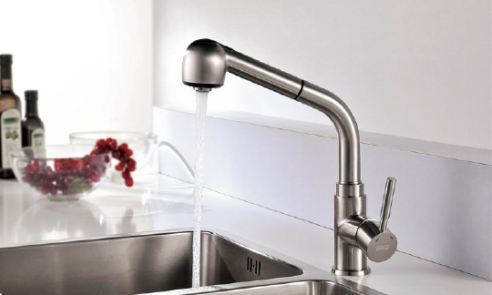 Смеситель Wasserkraft Wern 4266 для кухонной мойки, матовый хром