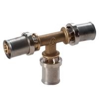 Тройник, Giacomini, RM151, 26 x 3, 20 x 2, 20 x 2, латунь, для труб GIACOTHERM, GIACOFLEX многослойных и полибутиленовых RM151Y084