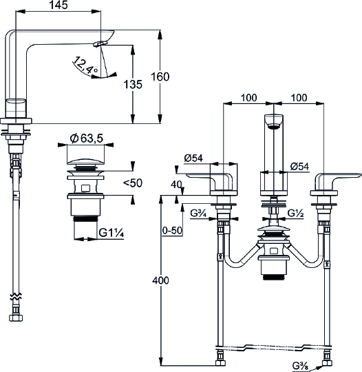 Смеситель Kludi Ameo 413930575 для раковины