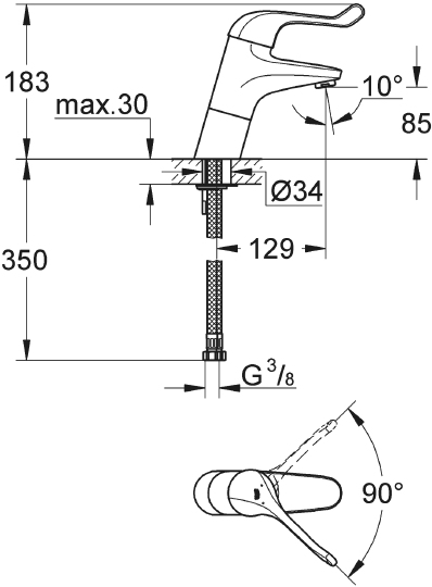 Смеситель Grohe Euroeco Special Relaunch 32790000 для раковины